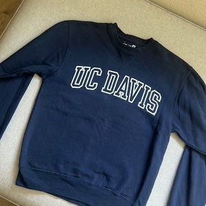 UC Davis navy crew neck sweatshirt